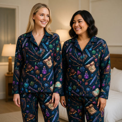 Fantasy Dungeon Thick Pajama Set - Neon Fantasy RPG Sleepwear