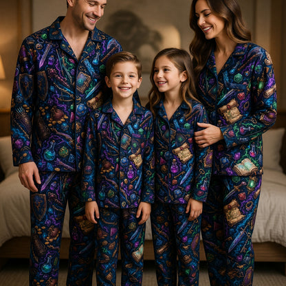 Fantasy Dungeon Thick Pajama Set - Neon Fantasy RPG Sleepwear
