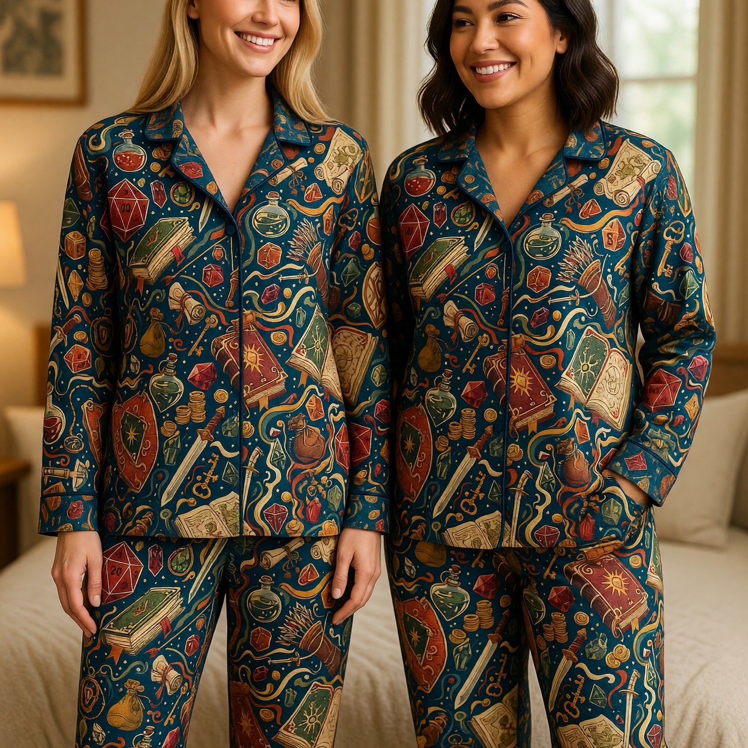 Fantasy Thick Pajama Set - Tabletop RPG Gamer Sleepwear