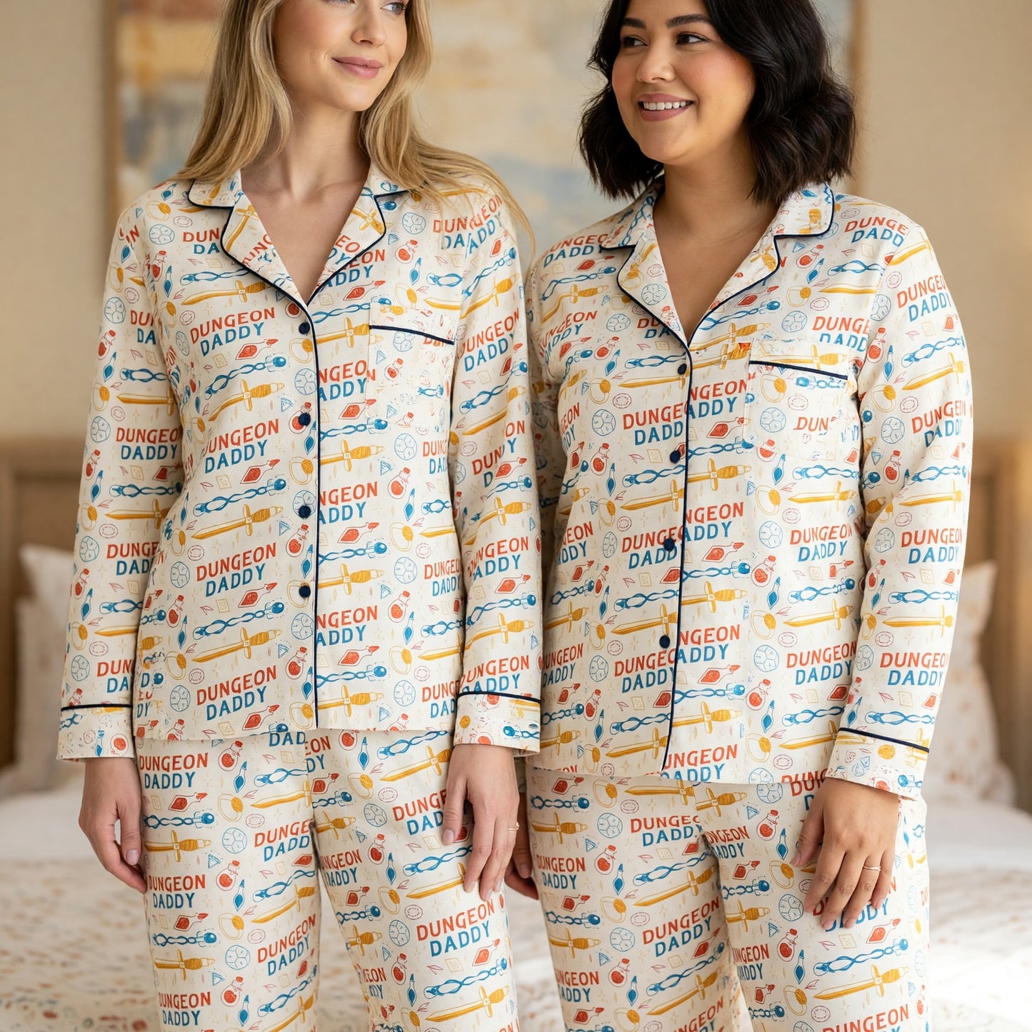 Dungeon Daddy Thick Pajama Set - RPG Gamer Fantasy Sleepwear
