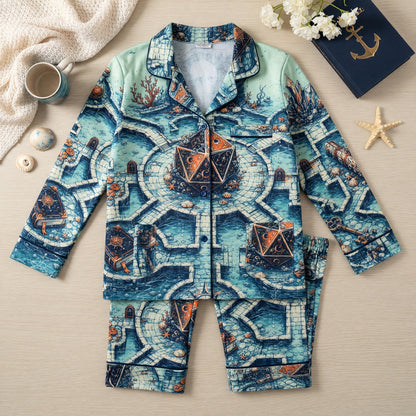 Underwater Dice Thick Pajama Set - Fantasy RPG Sleepwear