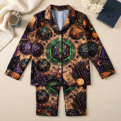 Fantasy Dungeon Dice Thick Pajama Set - Mystic RPG Witchcraft