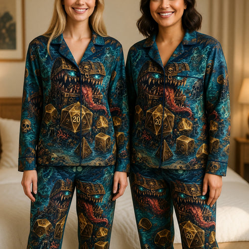 Mimic Pirate Thick Pajama Set - Dice Fantasy Sleepwear