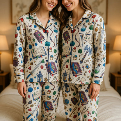 Fantasy Dungeon Pajama Set - Fantasy RPG Tabletop Sleepwear