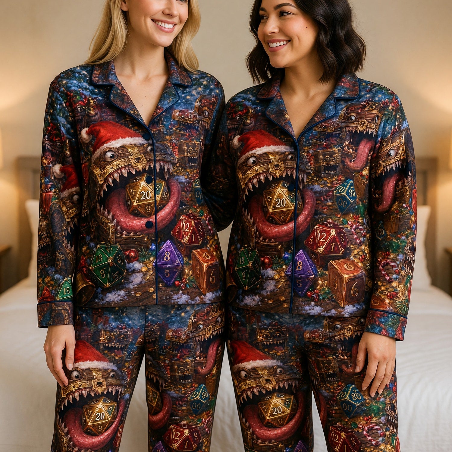 Mimic Christmas Thick Pajama Set - Fantasy RPG Holiday Sleepwear