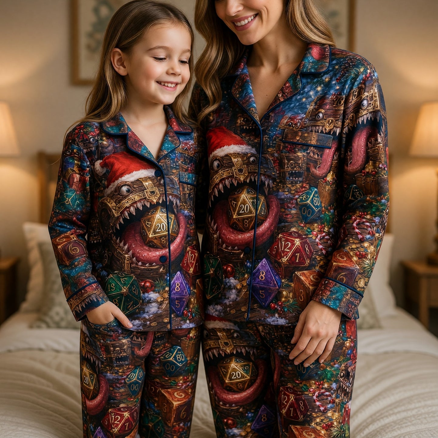 Mimic Christmas Thick Pajama Set - Fantasy RPG Holiday Sleepwear