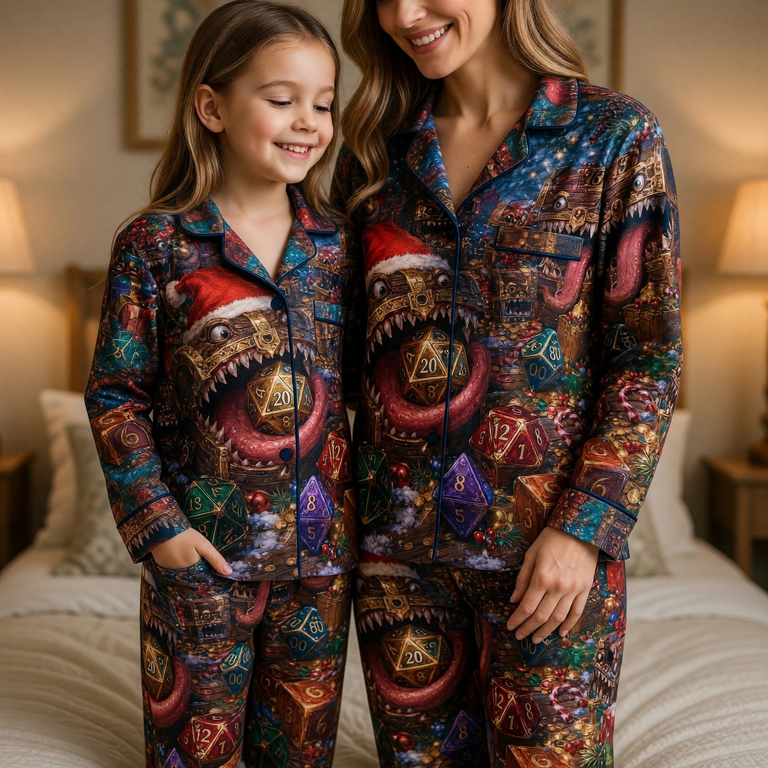 Mimic Christmas Thick Pajama Set - Fantasy RPG Holiday Sleepwear
