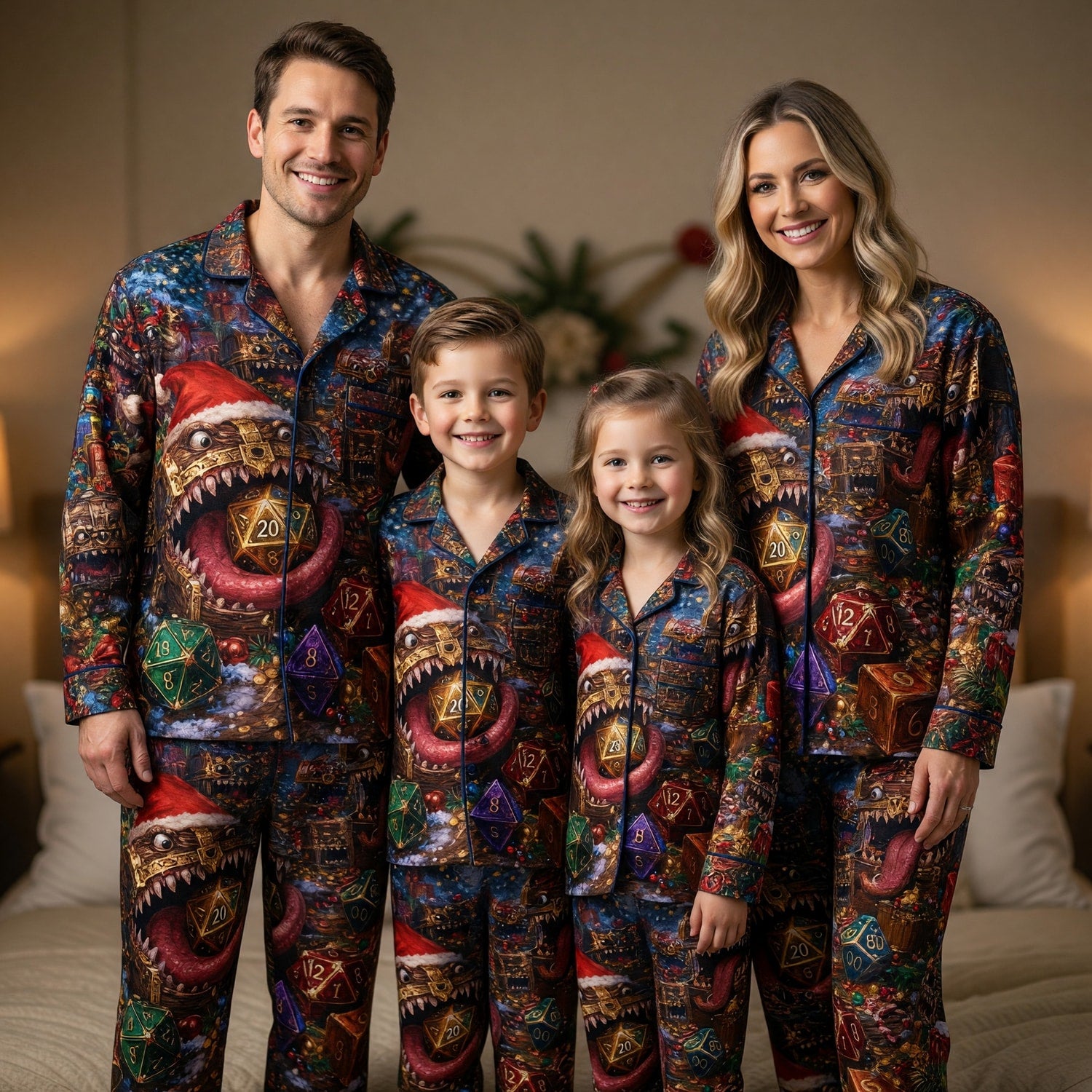 Mimic Christmas Thick Pajama Set - Fantasy RPG Holiday Sleepwear