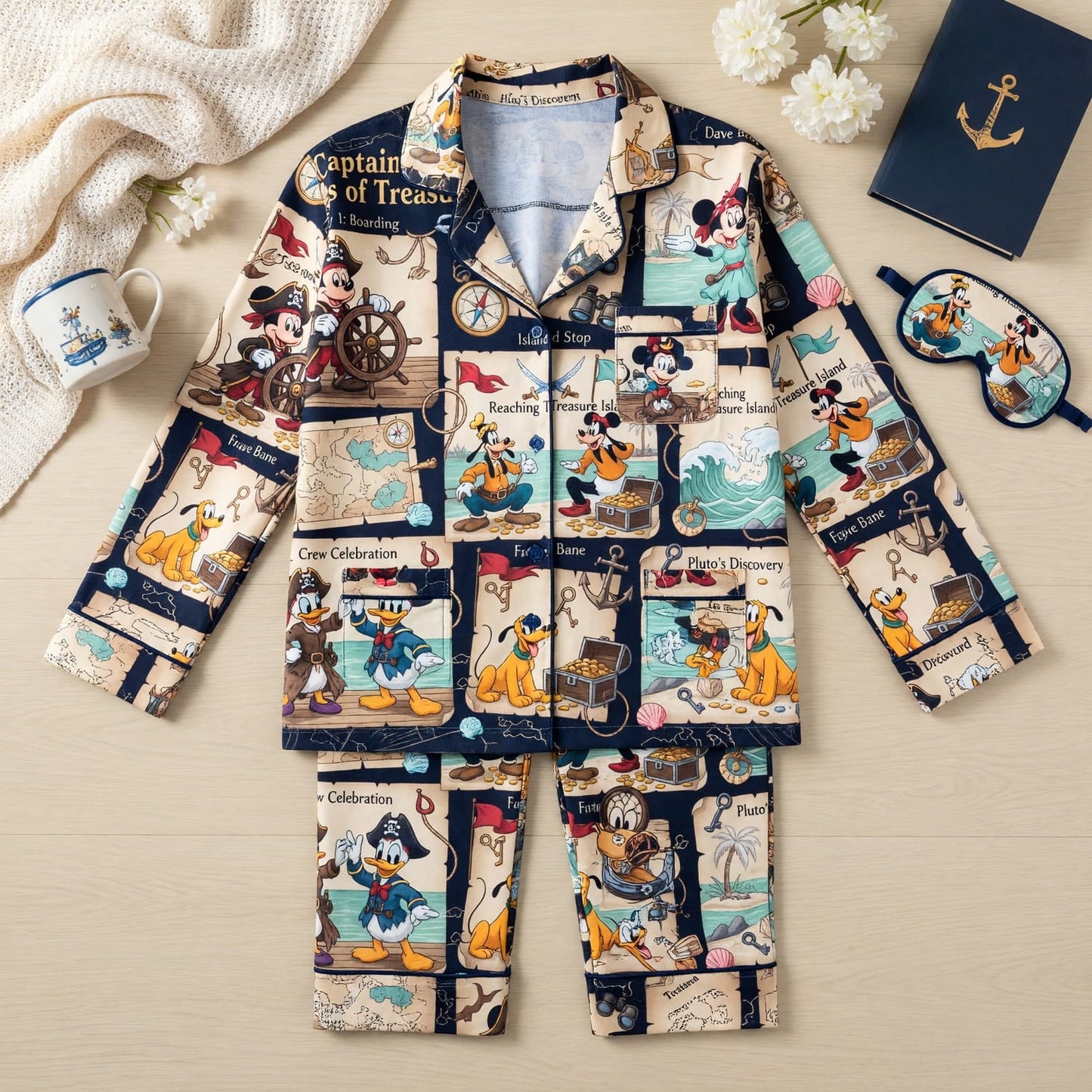 Pirate Crew Thick Pajama Set - Treasure Adventure Sleepwear