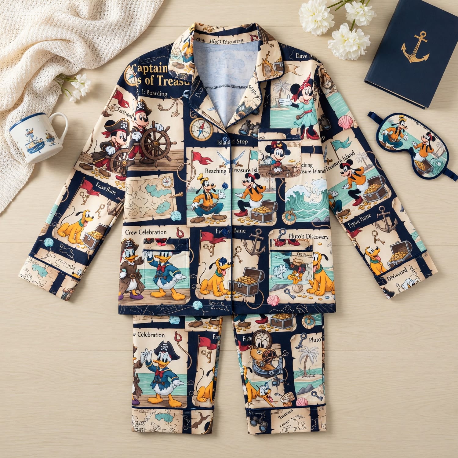 Pirate Crew Thick Pajama Set - Treasure Adventure Sleepwear