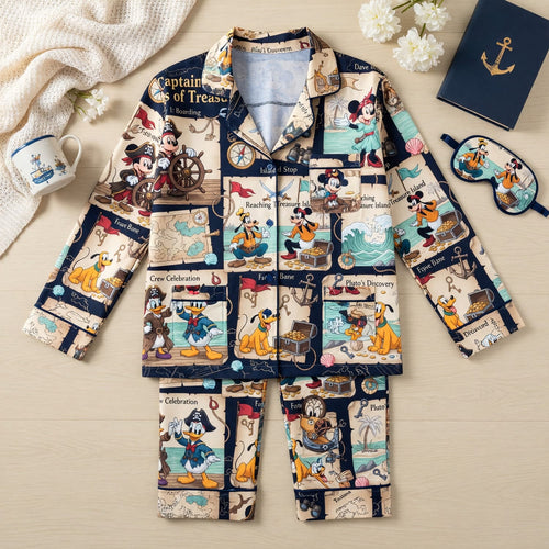 Pirate Crew Thick Pajama Set - Treasure Adventure Sleepwear