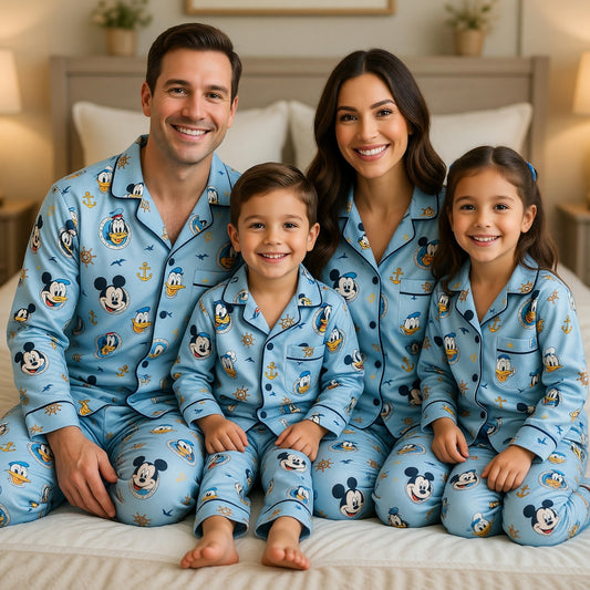 Cruise Mouse Thick Pajama Set - Sailor Nautical Sleepwear