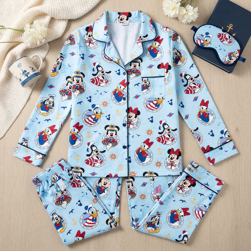 Cruise Mouse Thick Pajama Set - Sailor Nautical Sleepwear