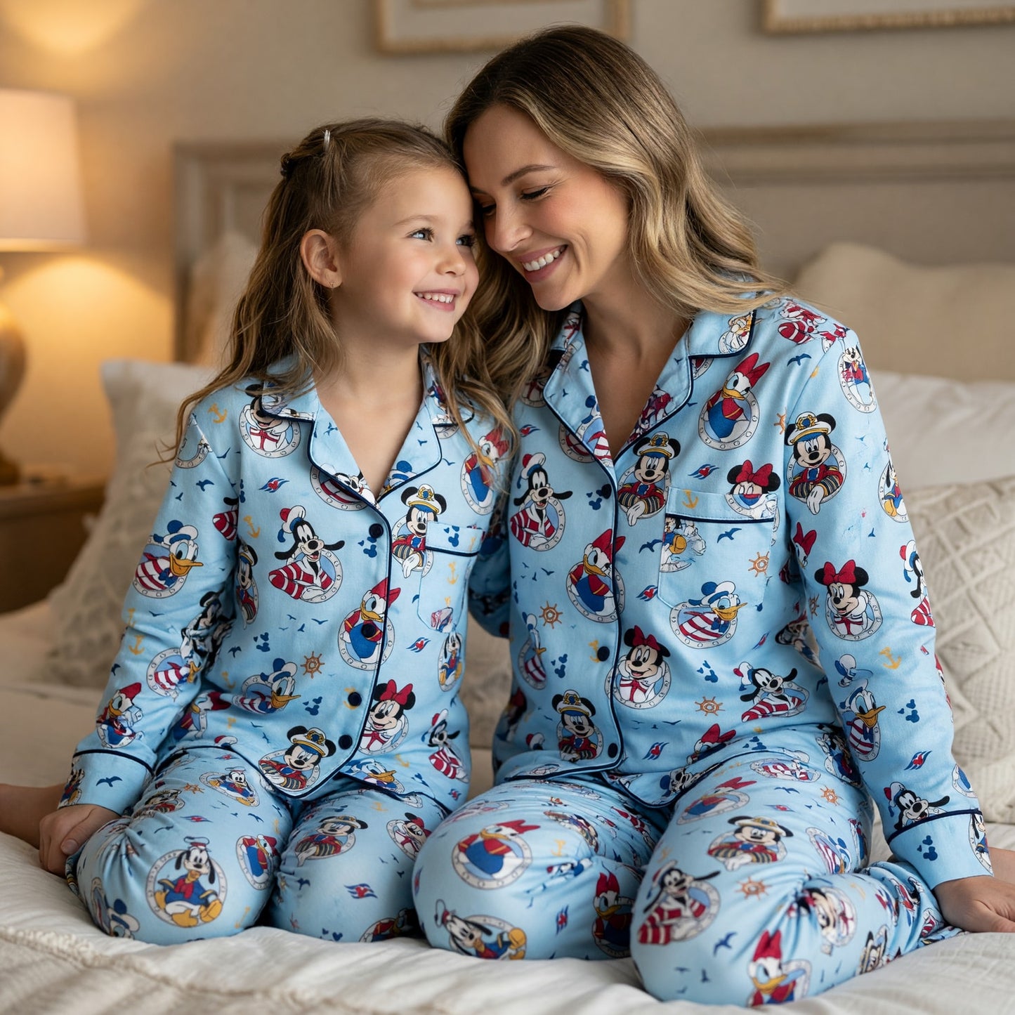 Cruise Mouse Thick Pajama Set - Sailor Nautical Sleepwear