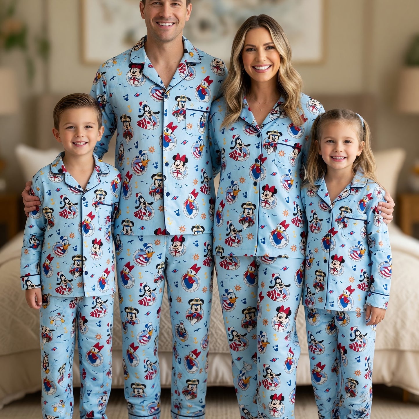 Cruise Mouse Thick Pajama Set - Sailor Nautical Sleepwear