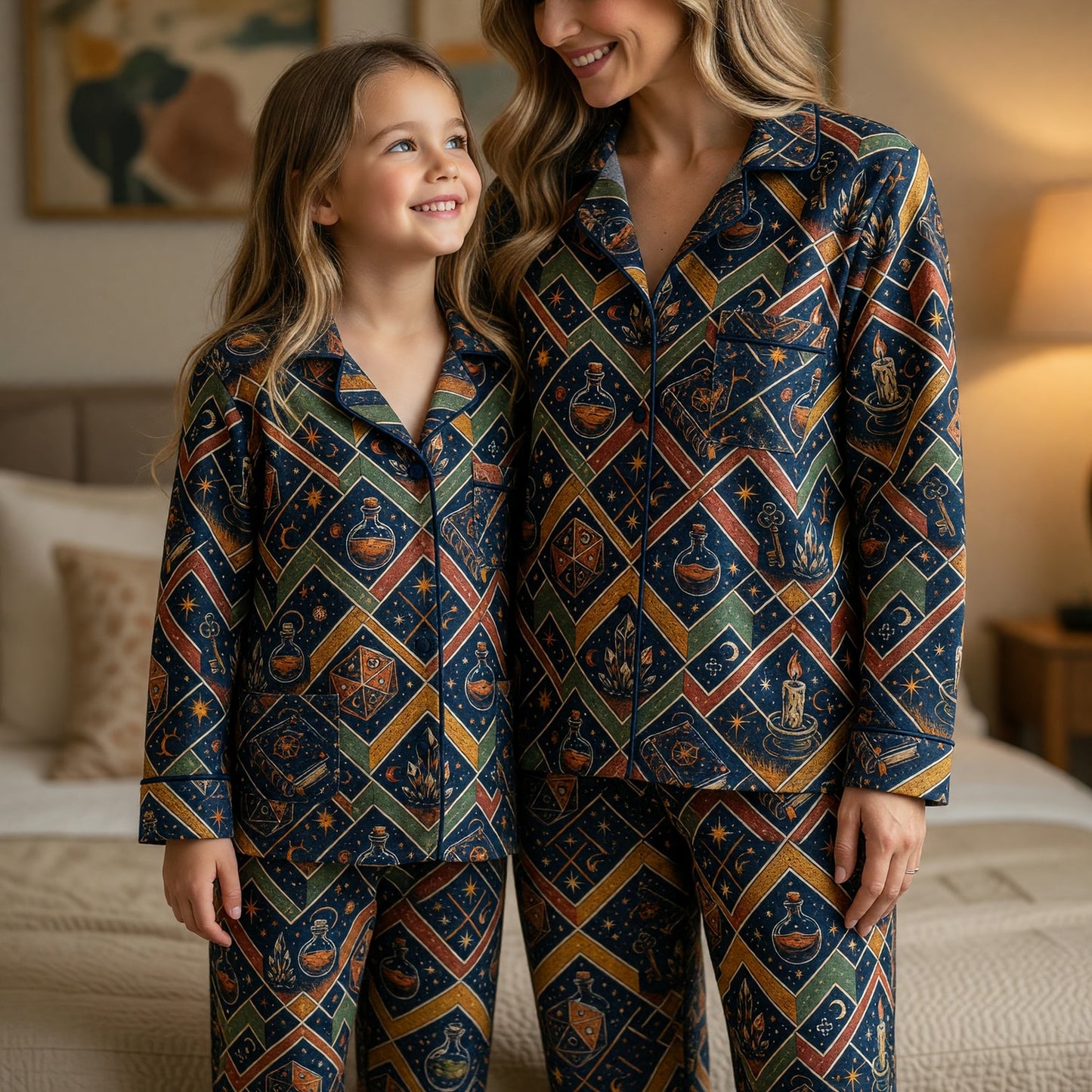 Mystic D20 Witchcraft Thick Pajama Set - Fantasy RPG Nightwear