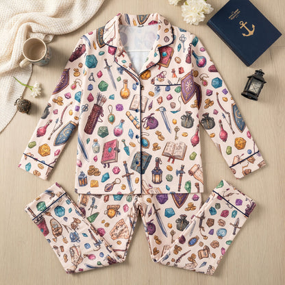 Fantasy Dungeon Thick Pajama Set - Fantasy RPG Sleepwear