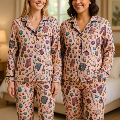 Fantasy Dungeon Thick Pajama Set - Fantasy RPG Sleepwear