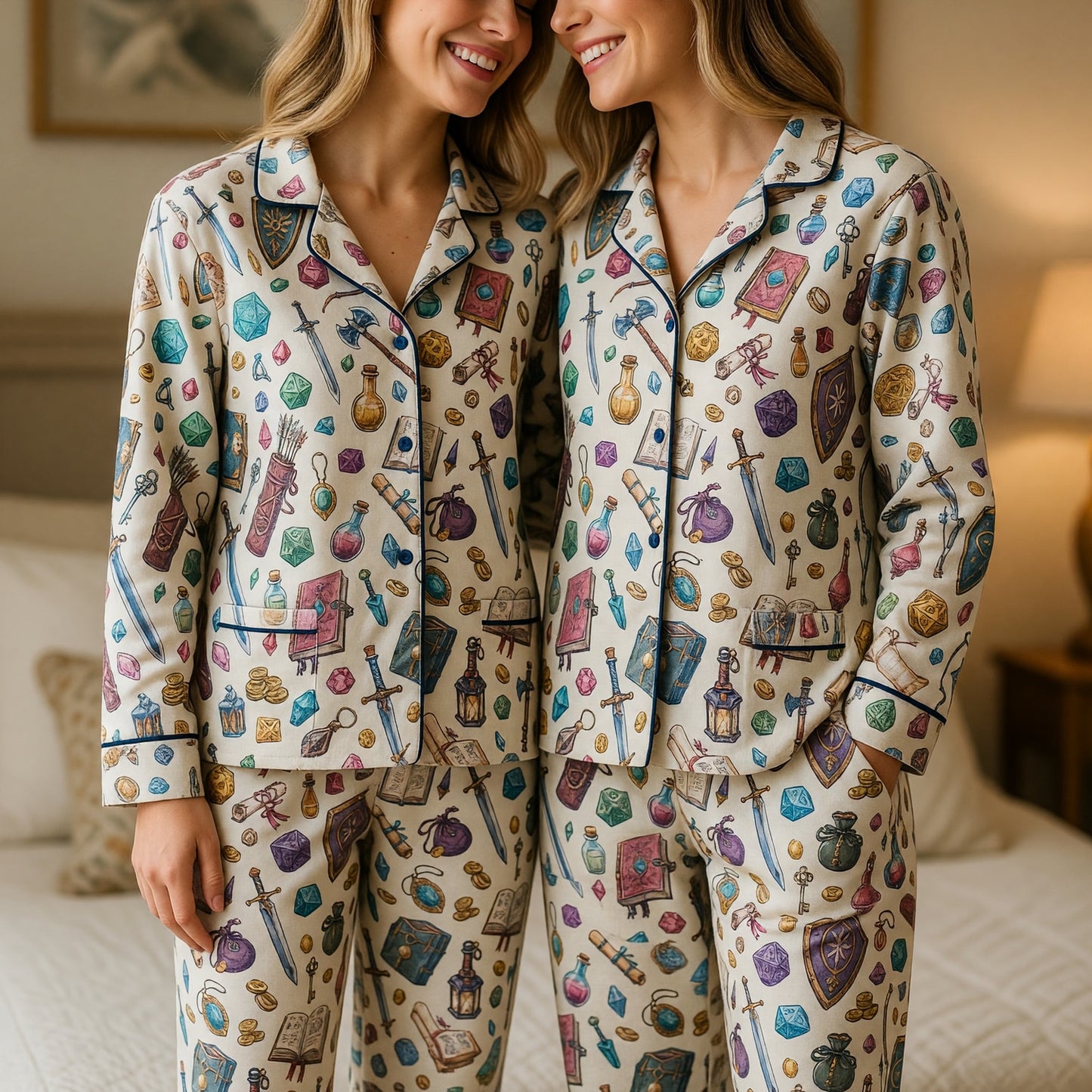 Fantasy Dungeon Thick Pajama Set - Fantasy RPG Sleepwear
