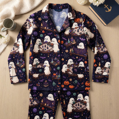 Halloween Ghost Thick Pajama Set - Spooky RPG Tabletop Nightwear
