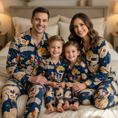 Pirate Mouse Thick Pajama Set - Caribbean Pirate Map