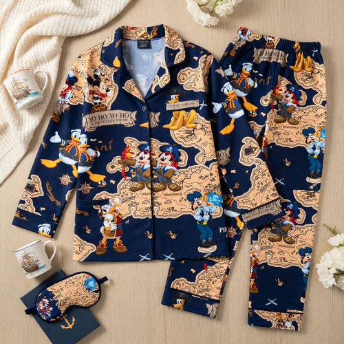 Pirate Mouse Thick Pajama Set - Caribbean Pirate Map