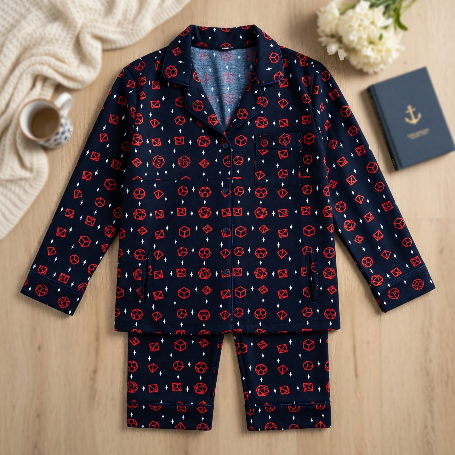 Dice Thick Pajama Set - RPG Tabletop Gaming Sleepwear