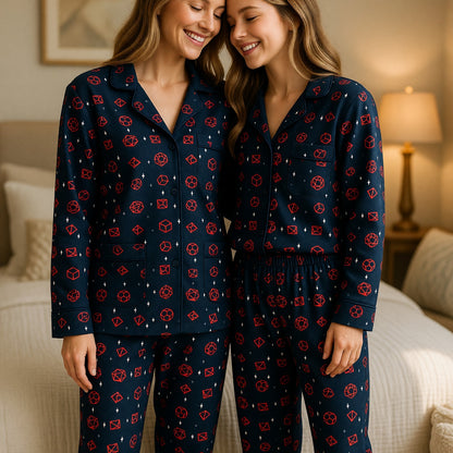Dice Thick Pajama Set - RPG Tabletop Gaming Sleepwear