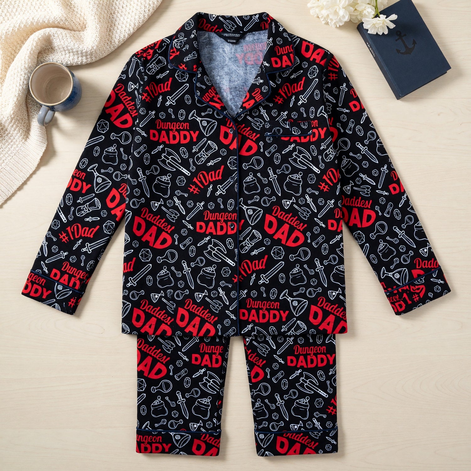 Dungeon Daddy Thick Pajama Set - RPG Dad Matching Sleepwear