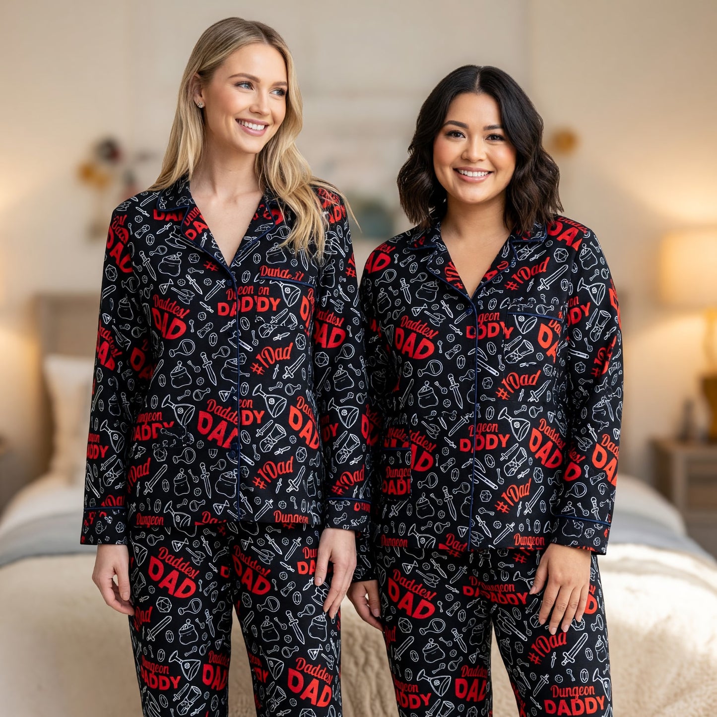 Dungeon Daddy Thick Pajama Set - RPG Dad Matching Sleepwear