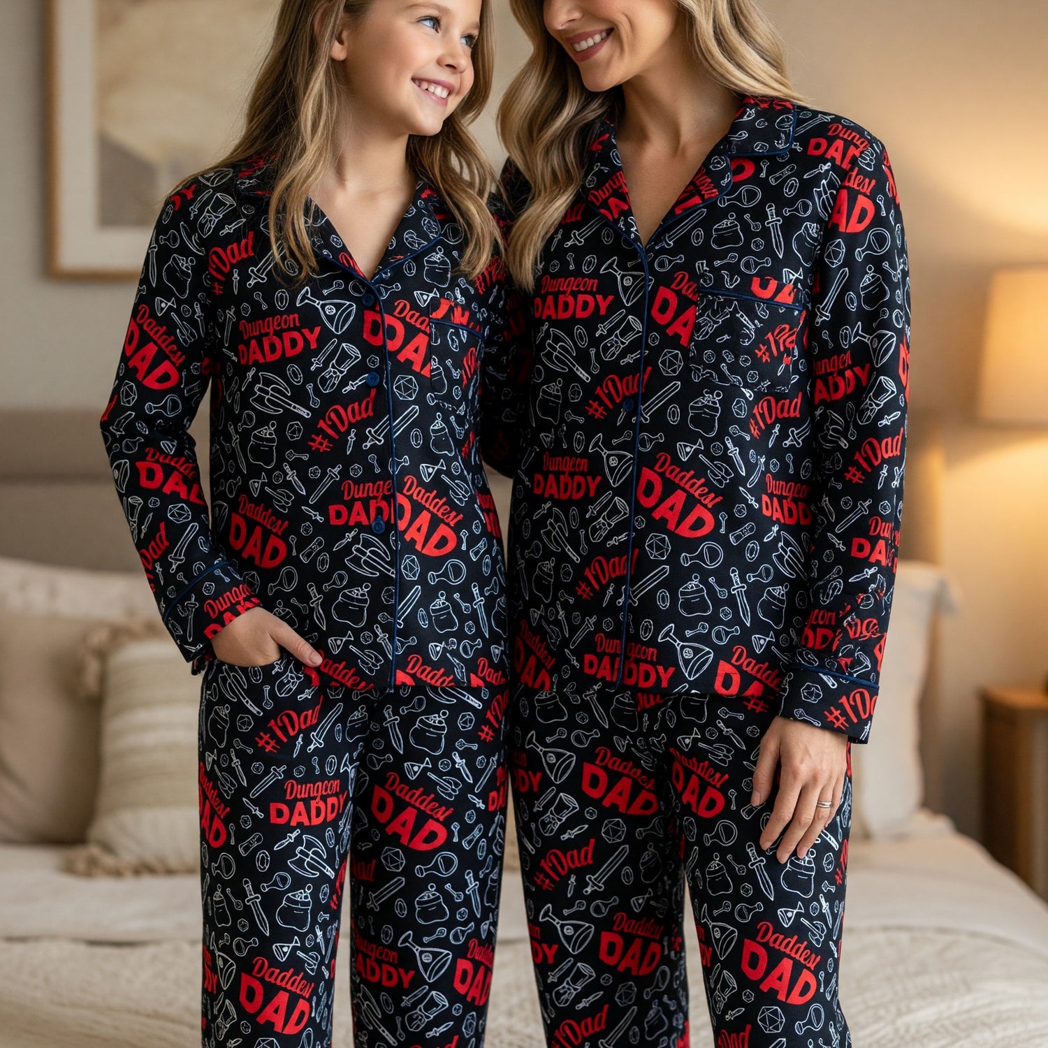 Dungeon Daddy Thick Pajama Set - RPG Dad Matching Sleepwear