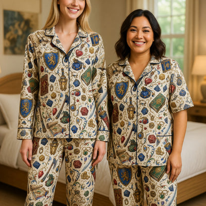 Fantasy Dungeon Thick Pajama Set - Fantasy Dice RPG Sleepwear