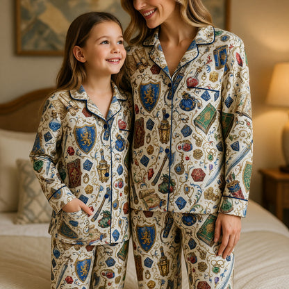 Fantasy Dungeon Thick Pajama Set - Fantasy Dice RPG Sleepwear