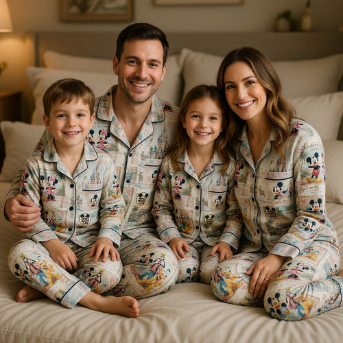 Mouse Thick Pajama Set - Storybook Resort Collage