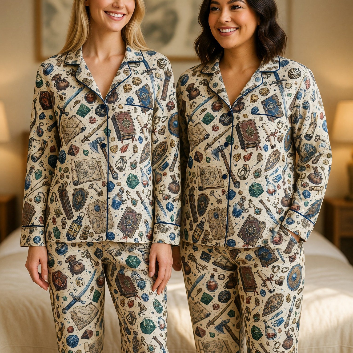 Fantasy Dungeon Thick Pajama Set - Fantasy RPG Sleepwear