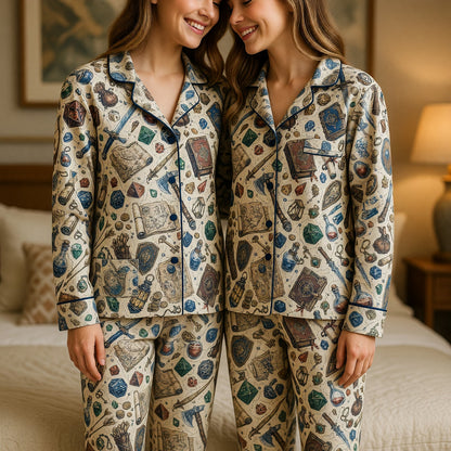 Fantasy Dungeon Thick Pajama Set - Fantasy RPG Sleepwear