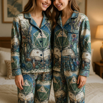Celestial D20 Thick Pajama Set - Mystic Witchcraft Sleepwear