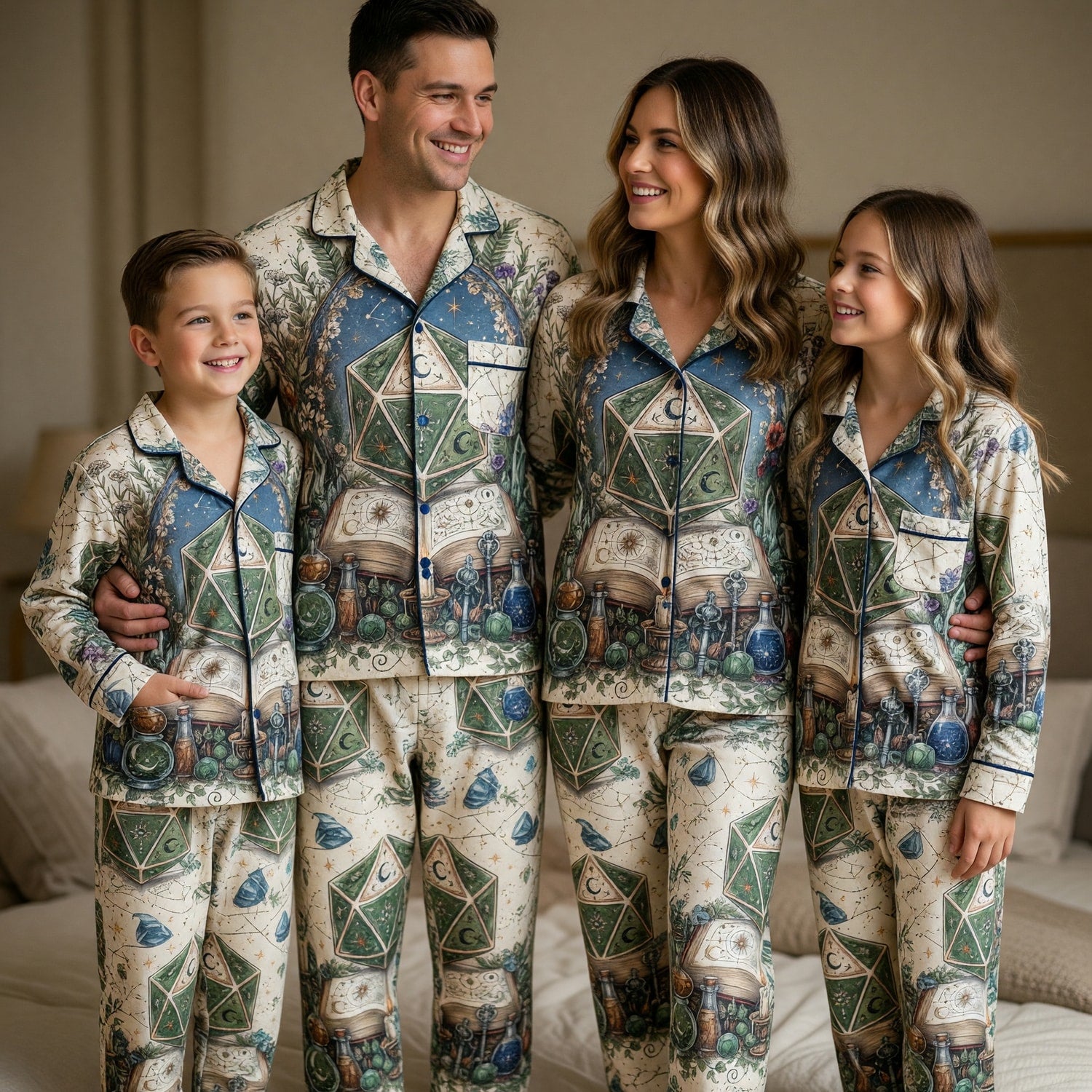 Celestial D20 Thick Pajama Set - Mystic Witchcraft Sleepwear