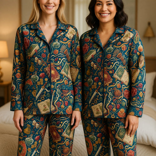 Dice Fantasy Thick Pajama Set - RPG Tabletop Gaming Sleepwear