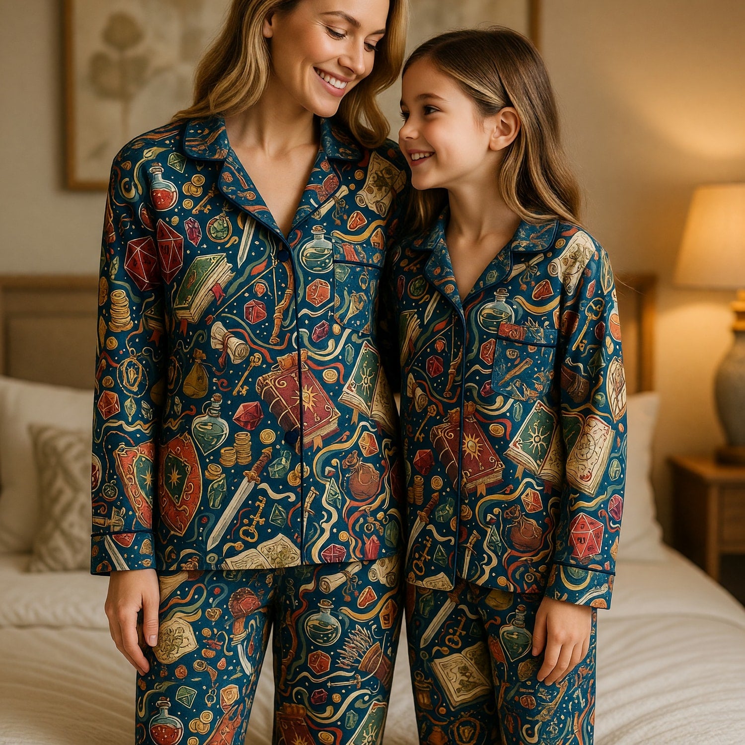Dice Fantasy Thick Pajama Set - RPG Tabletop Gaming Sleepwear