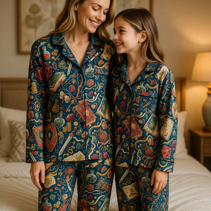 Dice Fantasy Thick Pajama Set - RPG Tabletop Gaming Sleepwear