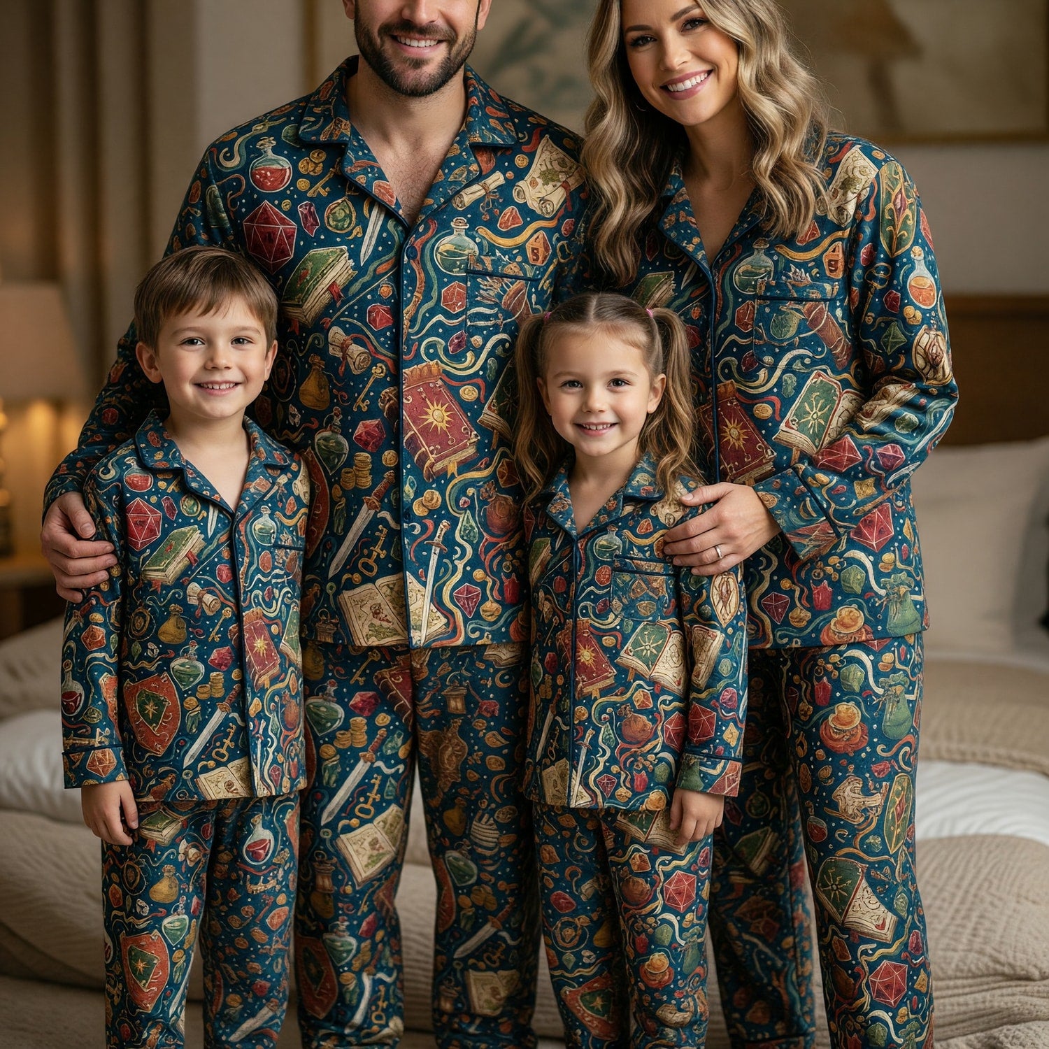 Dice Fantasy Thick Pajama Set - RPG Tabletop Gaming Sleepwear