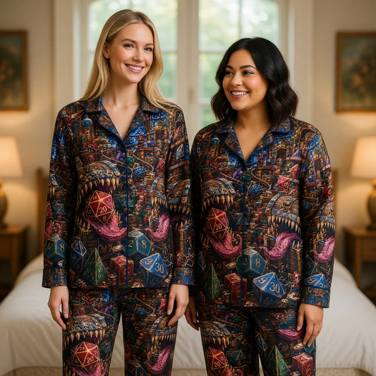 Christmas Mimic Thick Pajama Set - Holiday Dice Fantasy Apparel