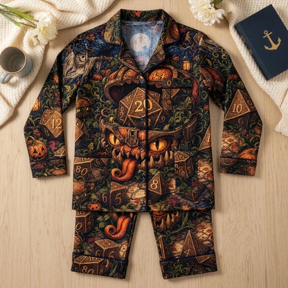 Halloween Mimic Thick Pajama Set - Dice Fantasy Autumn Wear