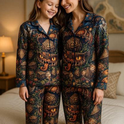 Halloween Mimic Thick Pajama Set - Dice Fantasy Autumn Wear