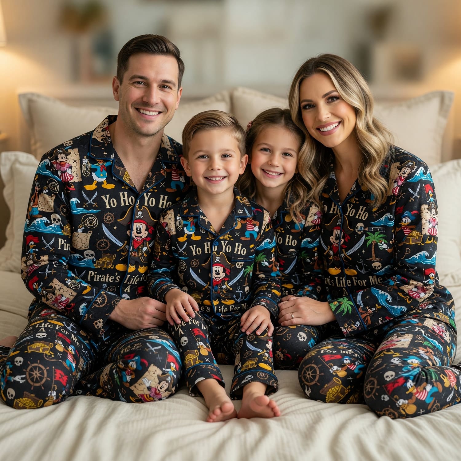 Mouse Pirate Thick Pajama Set - Cartoon Nightwear Sleepwear