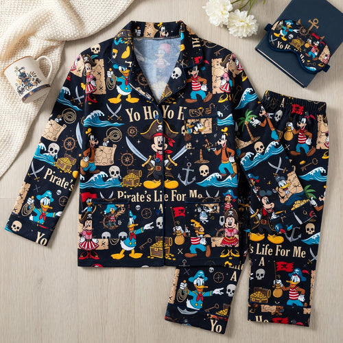 Mouse Pirate Thick Pajama Set - Cartoon Nightwear Sleepwear