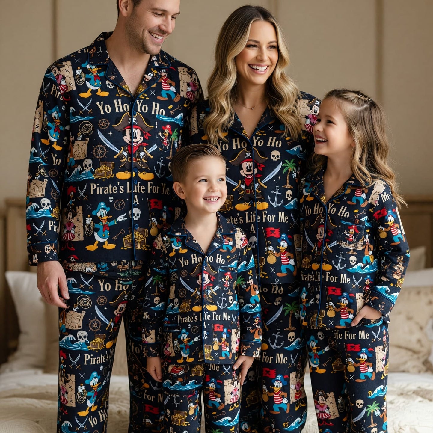 Mouse Pirate Thick Pajama Set - Cartoon Nightwear Sleepwear