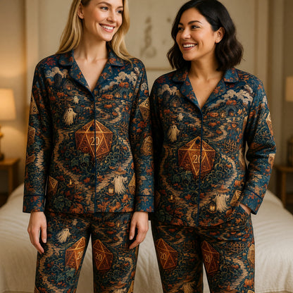 Halloween Dice Thick Pajama Set - Spooky RPG Nightwear