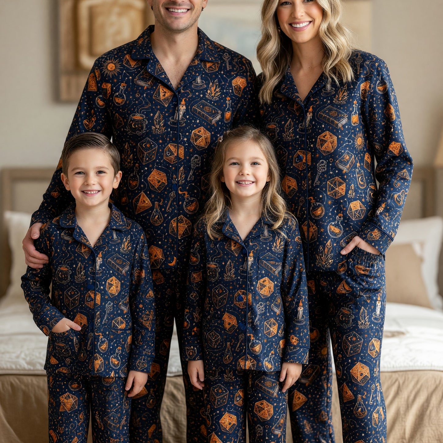 Dice Wizard Thick Pajama Set - Fantasy Magic Sleepwear